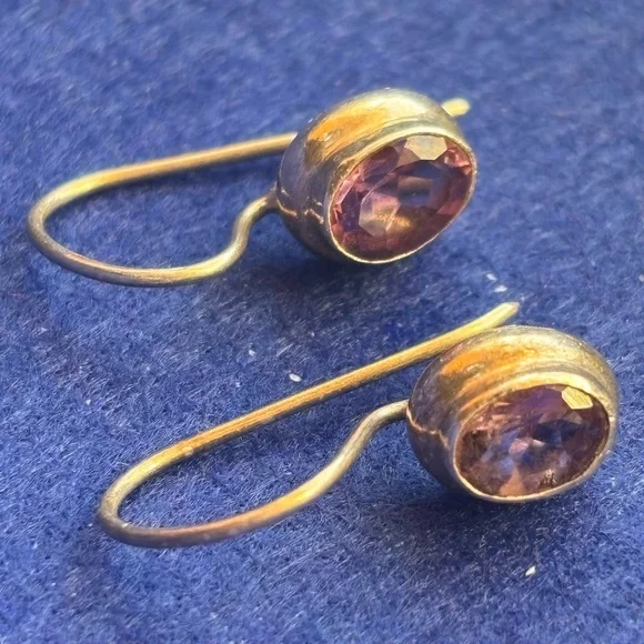 Vintage Amethyst Earrings - Picture 1 of 3